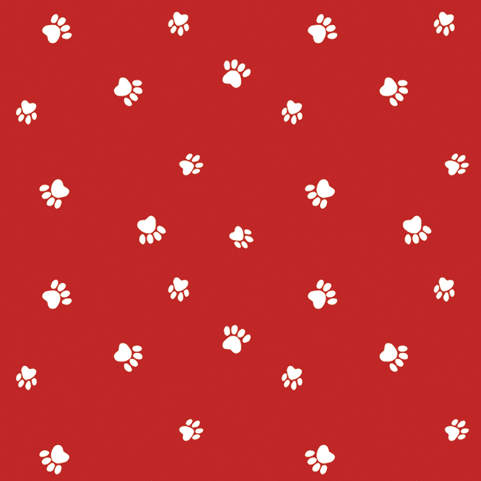 Paw Prints in Red