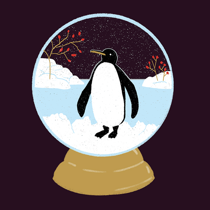 Penguin in Snow Globe