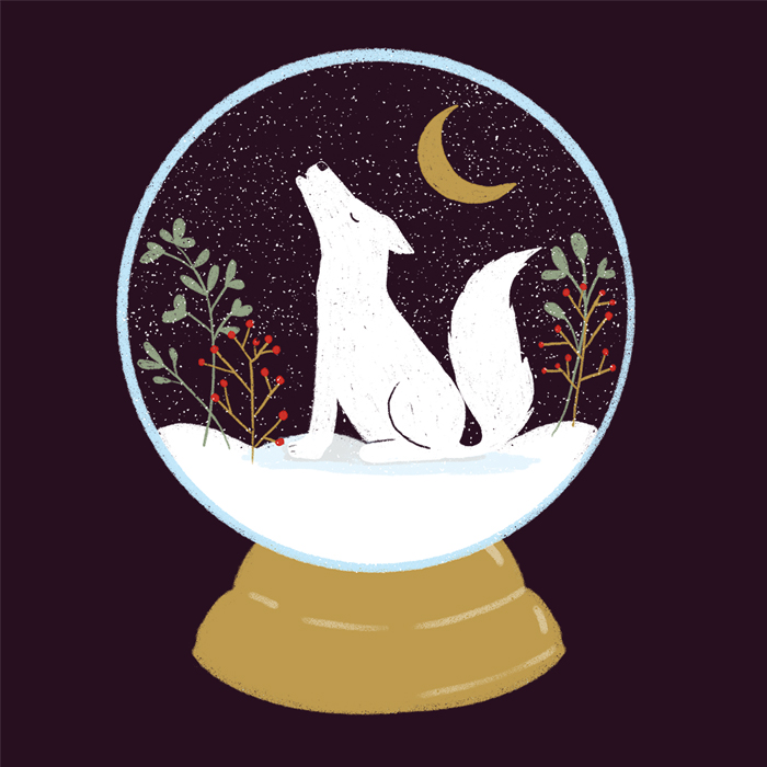 Wolf in Snow Globe