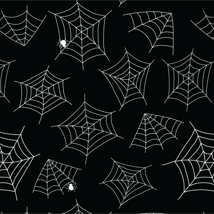 Spider Webs on Black