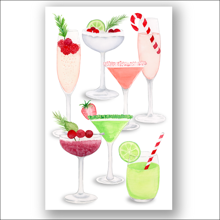 Christmas Cheer Tea Towel Overlap