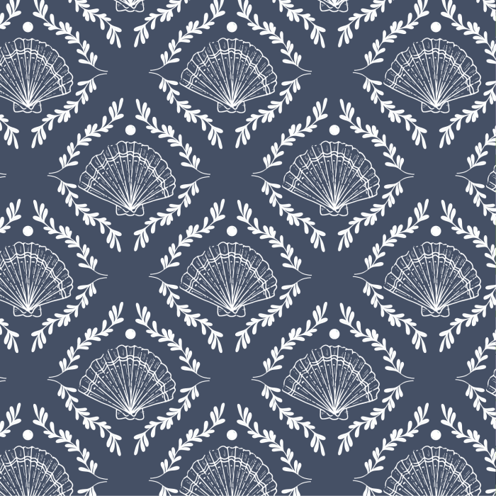Diamond Shells Navy