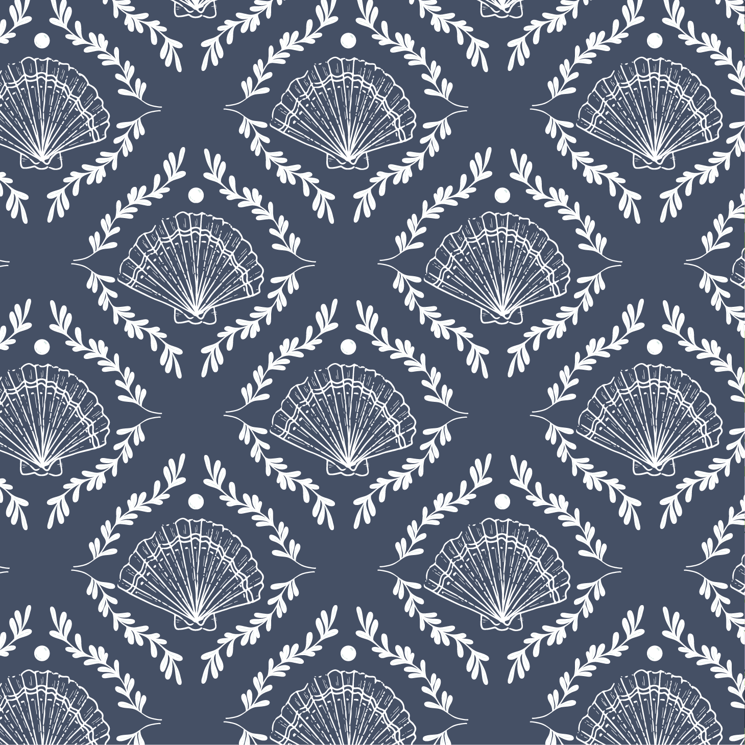 Diamond Shells Navy