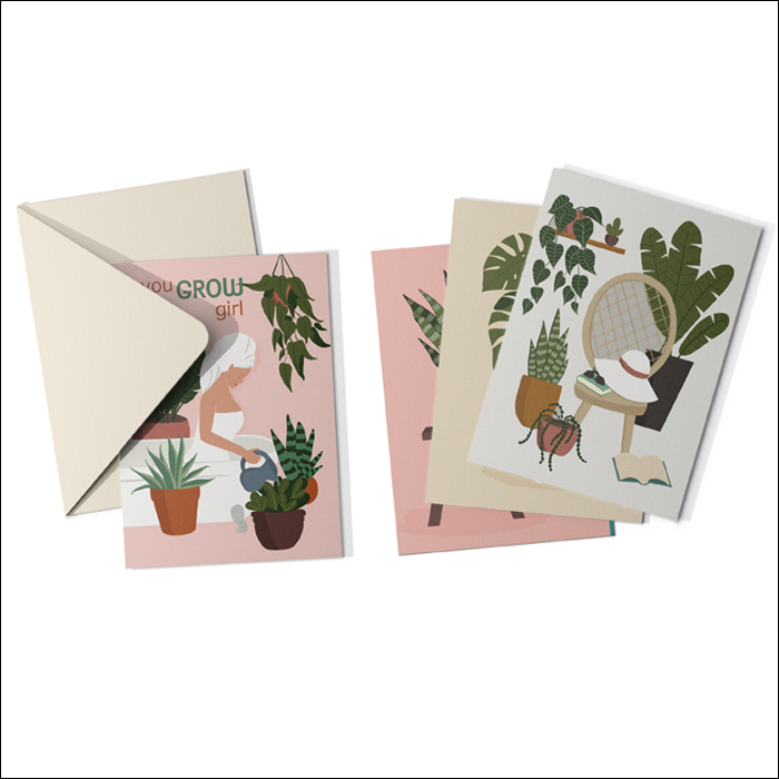 Plant Lady Greeting Cards