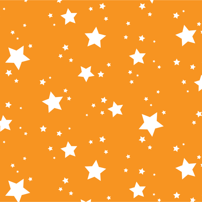 White Stars on Orange