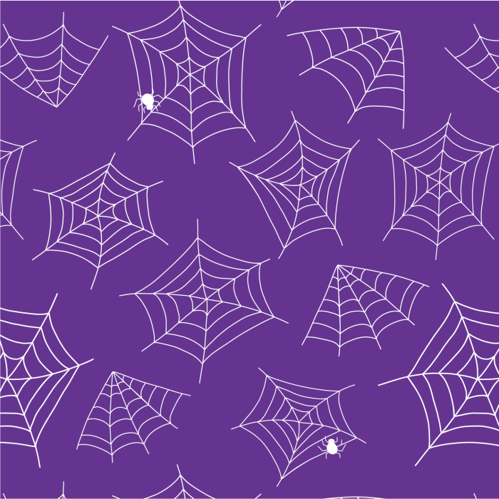 Spider Webs on Purple
