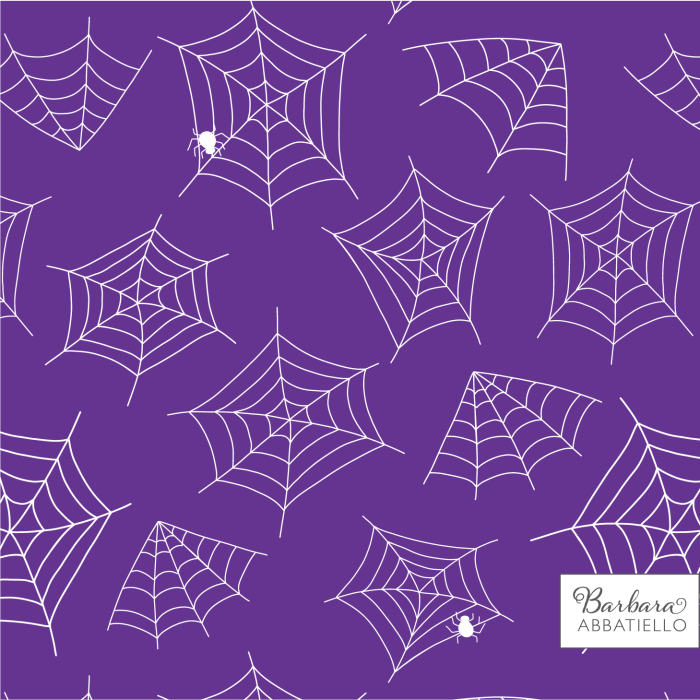 Spider Webs on Purple