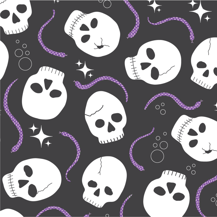 Skulls and Purple Snakes