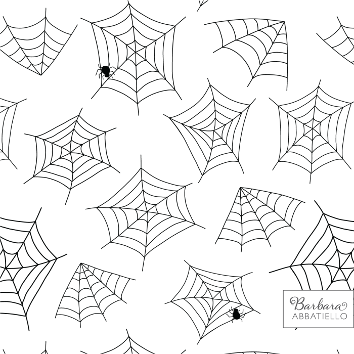 Spider webs on white.