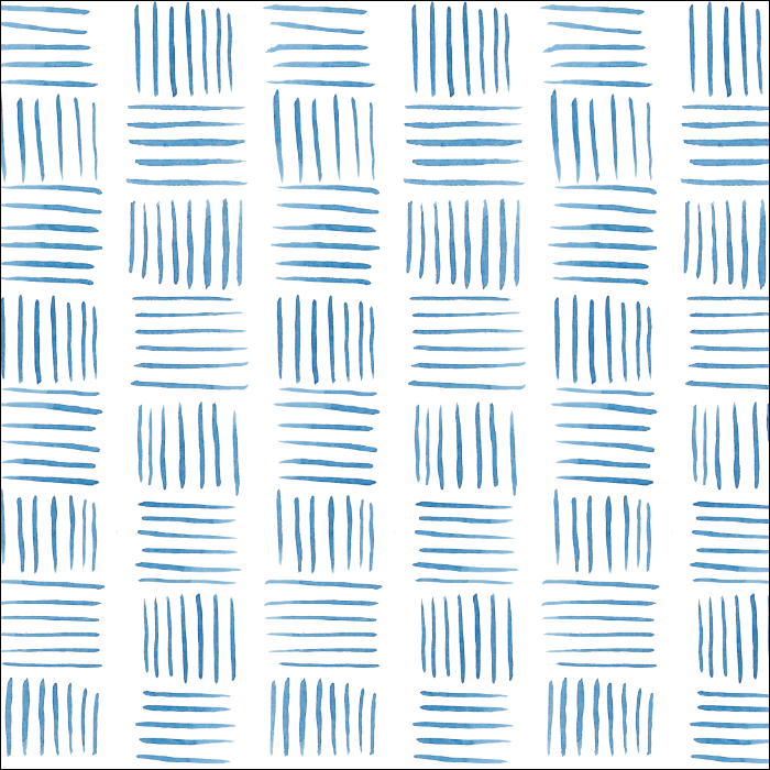 Blue Stripes on White