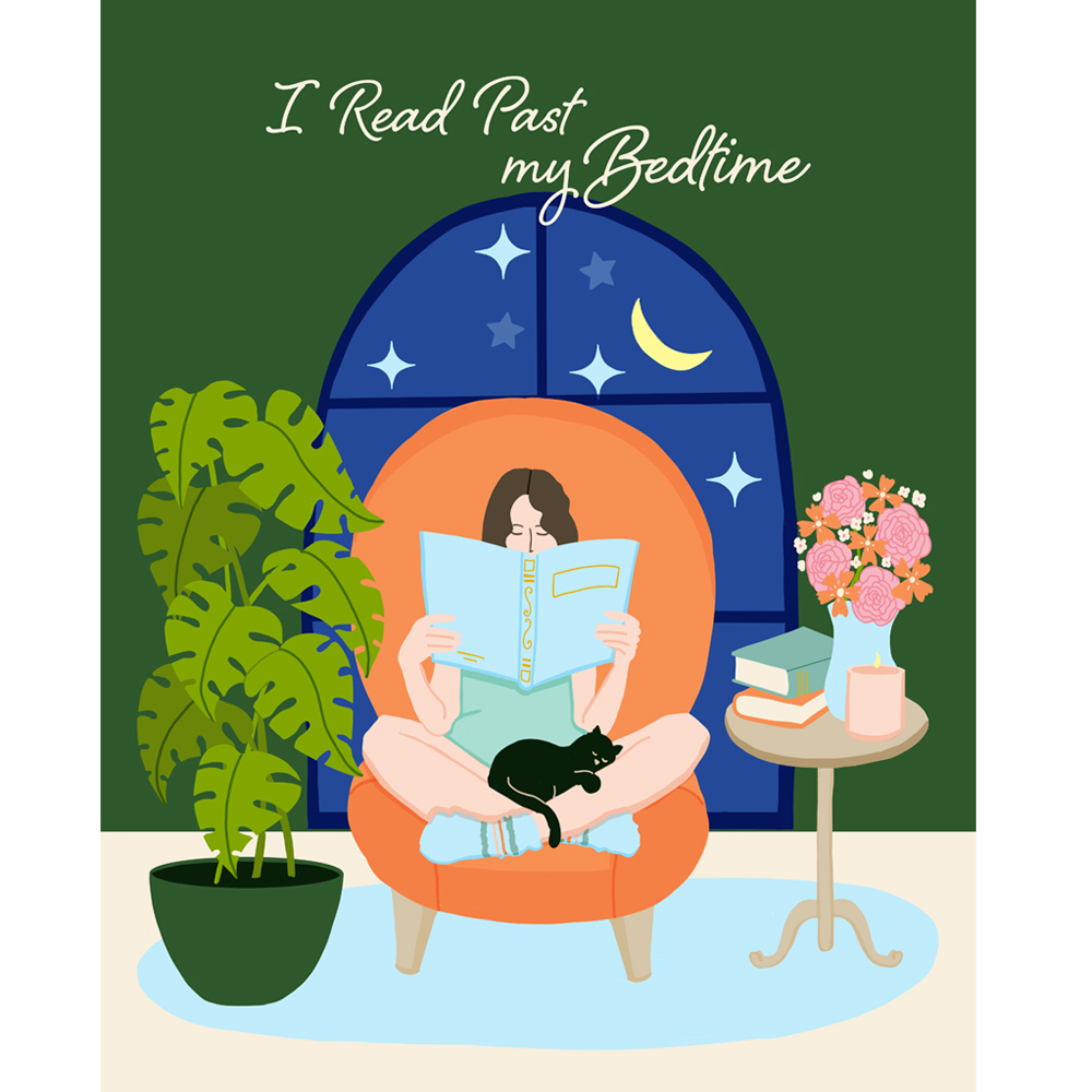 I Read Past My Bedtime Illustration
