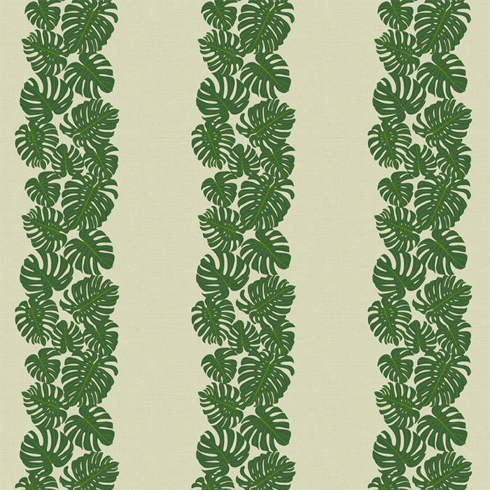 Monstera Leaves Stripe
