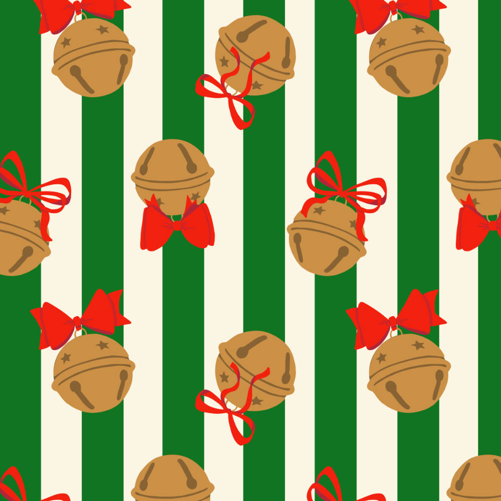 Bells on Stripes with Bows