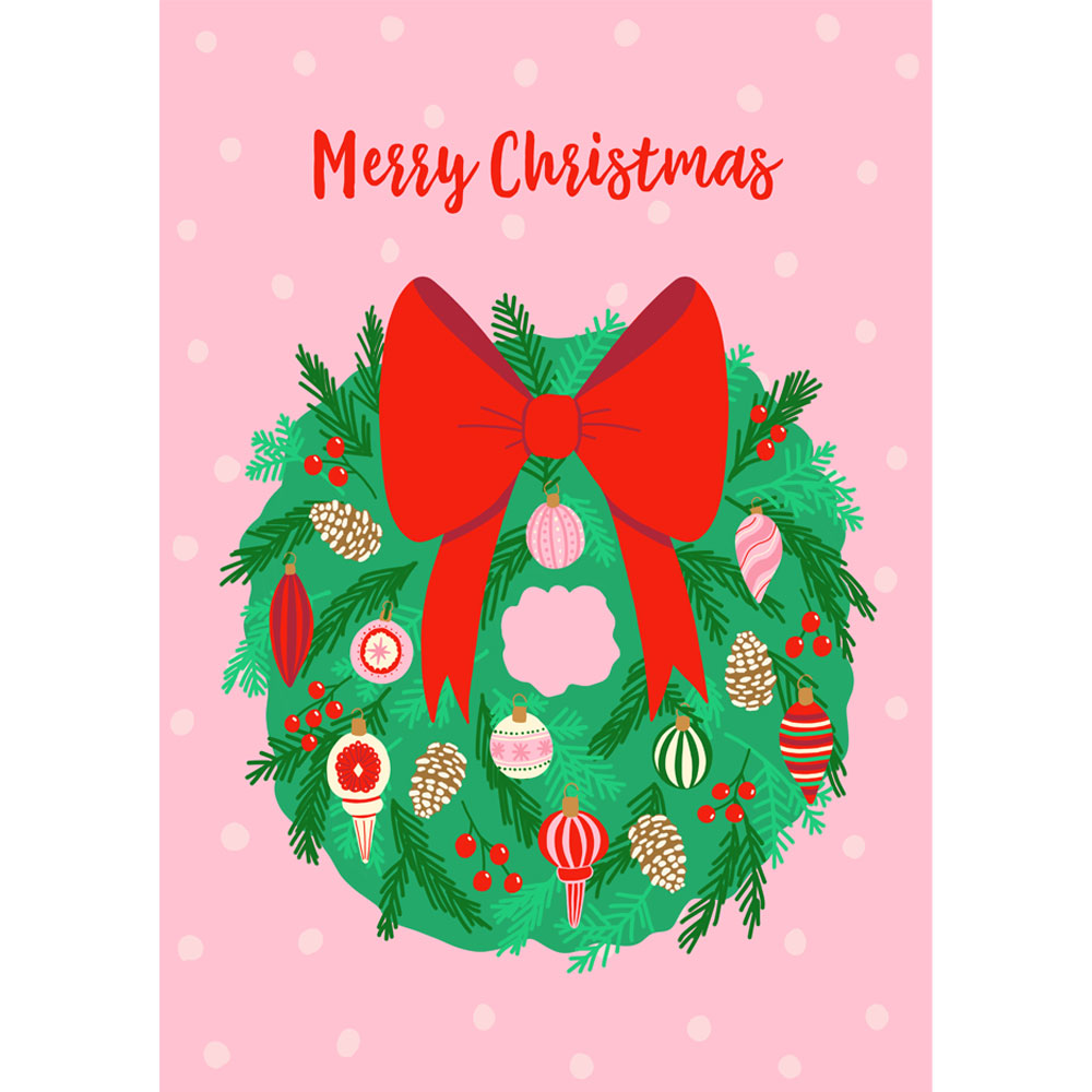 Pink Wreath Illustration
