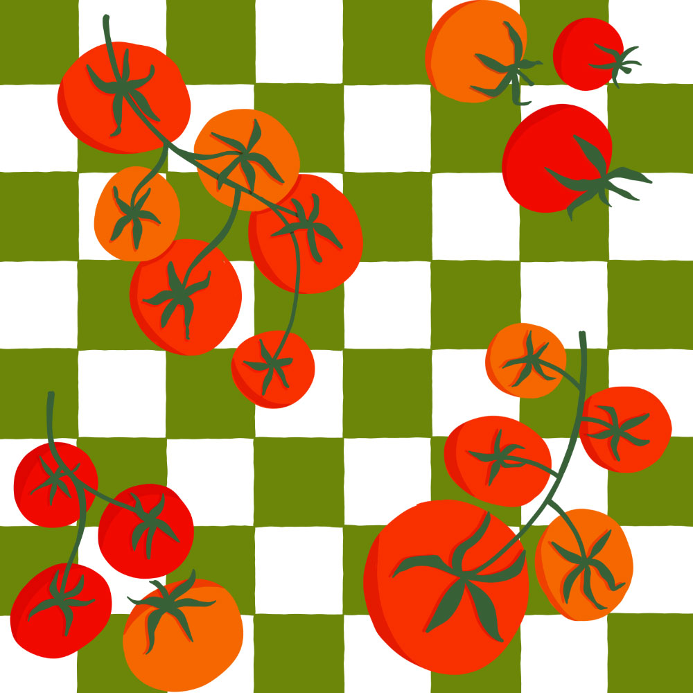 Tomatos on Green Checks