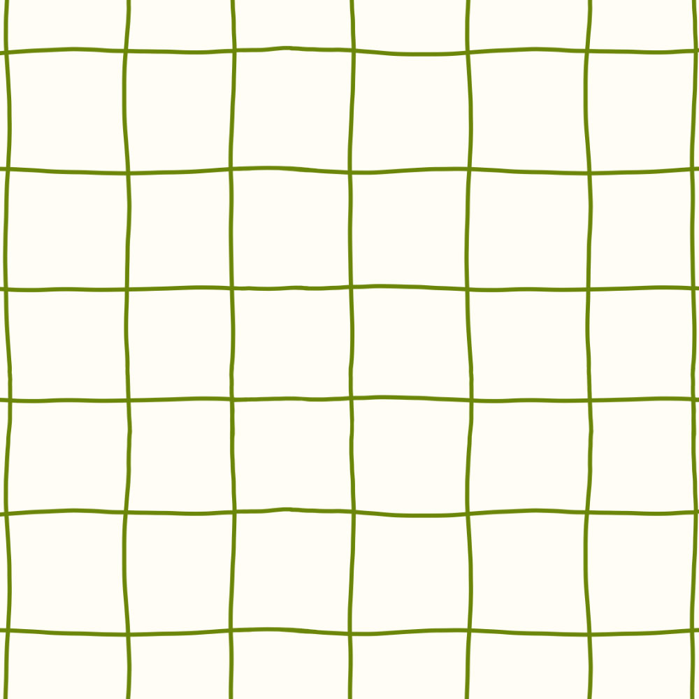 Green Lines on Cream