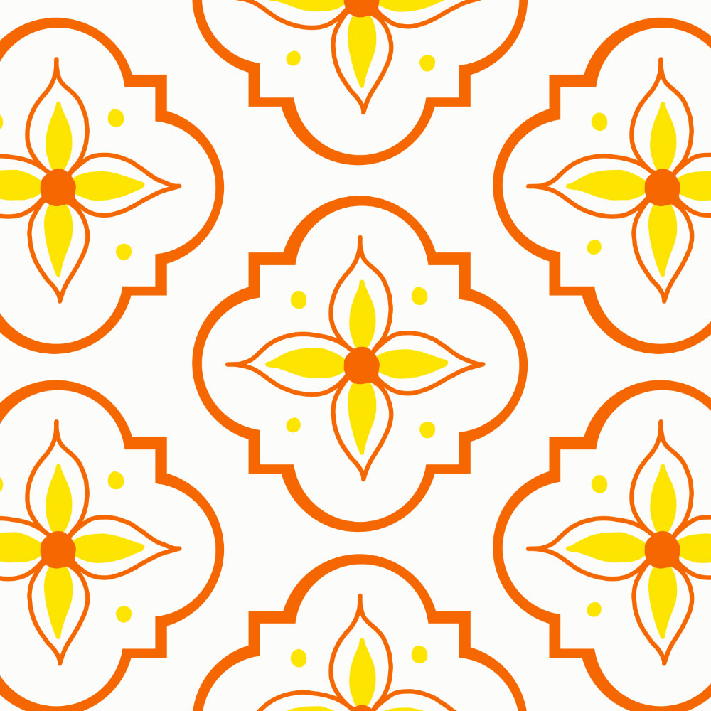Medallion Orange and Yellow